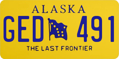AK license plate GED491
