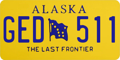AK license plate GED511