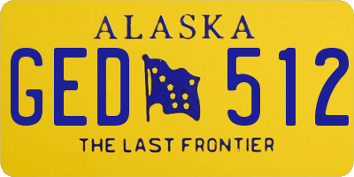 AK license plate GED512
