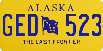 AK license plate GED523