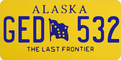 AK license plate GED532