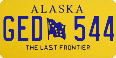 AK license plate GED544