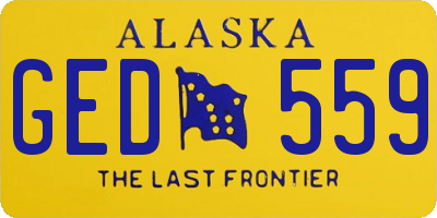 AK license plate GED559