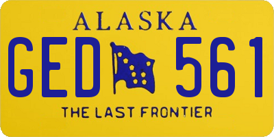 AK license plate GED561