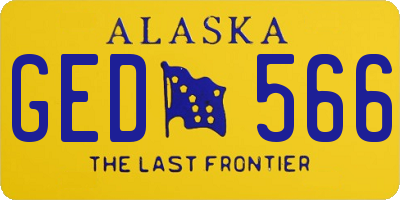 AK license plate GED566