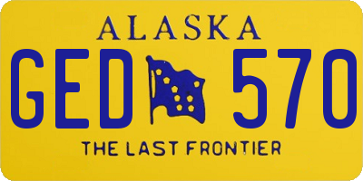AK license plate GED570