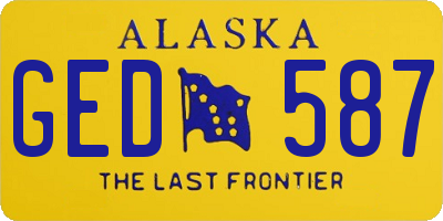AK license plate GED587