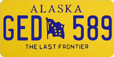 AK license plate GED589