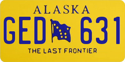 AK license plate GED631
