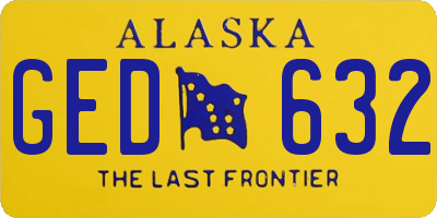 AK license plate GED632
