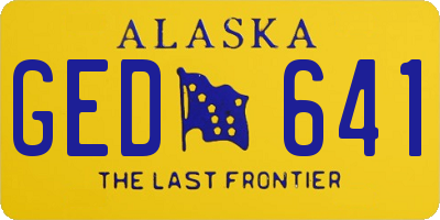 AK license plate GED641
