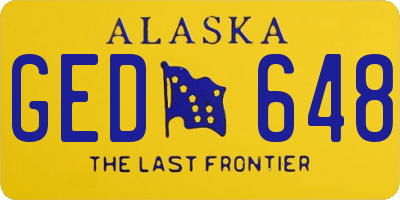 AK license plate GED648