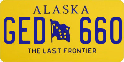 AK license plate GED660