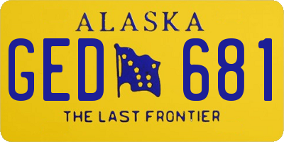 AK license plate GED681