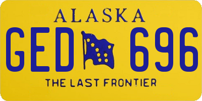 AK license plate GED696