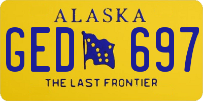 AK license plate GED697