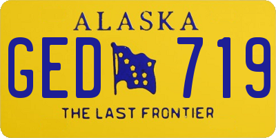 AK license plate GED719