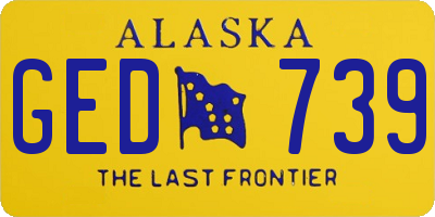 AK license plate GED739