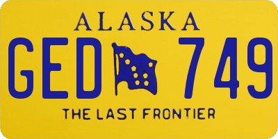 AK license plate GED749