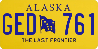 AK license plate GED761