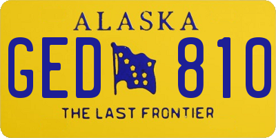 AK license plate GED810