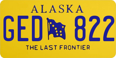 AK license plate GED822