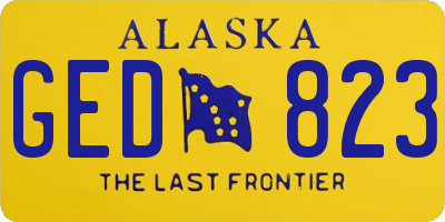 AK license plate GED823