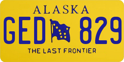 AK license plate GED829