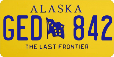 AK license plate GED842