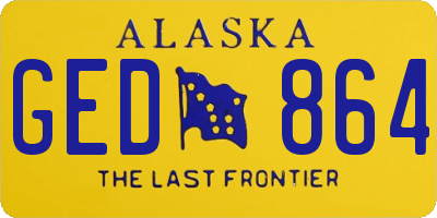 AK license plate GED864