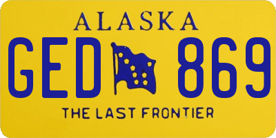 AK license plate GED869