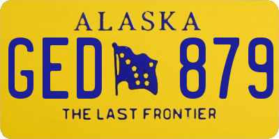 AK license plate GED879