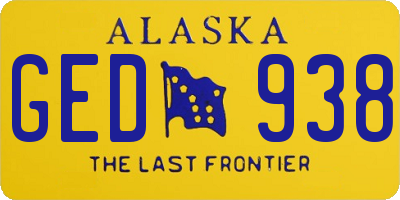 AK license plate GED938