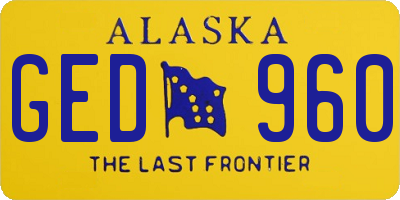 AK license plate GED960