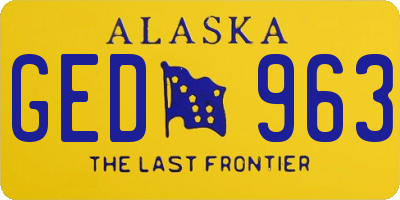 AK license plate GED963