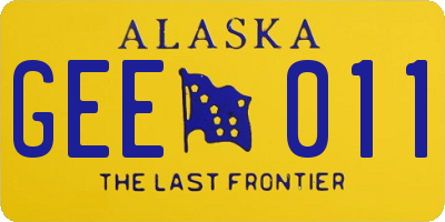 AK license plate GEE011