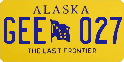 AK license plate GEE027