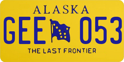 AK license plate GEE053