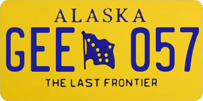 AK license plate GEE057