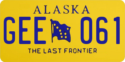 AK license plate GEE061