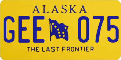 AK license plate GEE075