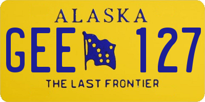 AK license plate GEE127