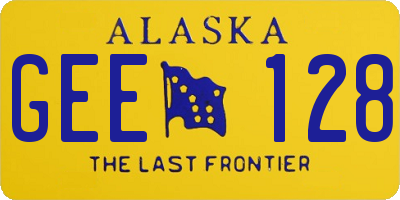 AK license plate GEE128