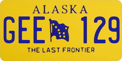 AK license plate GEE129