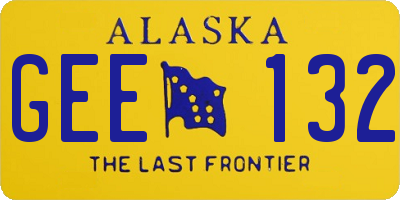 AK license plate GEE132