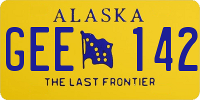 AK license plate GEE142