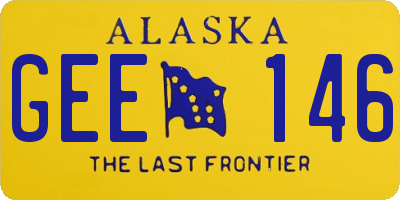 AK license plate GEE146
