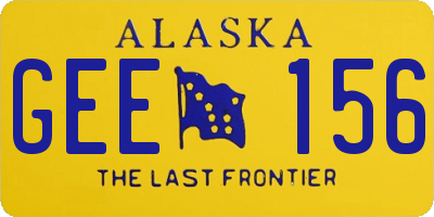 AK license plate GEE156