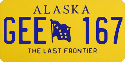 AK license plate GEE167