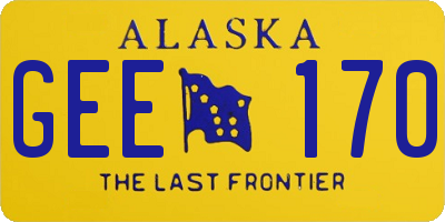 AK license plate GEE170